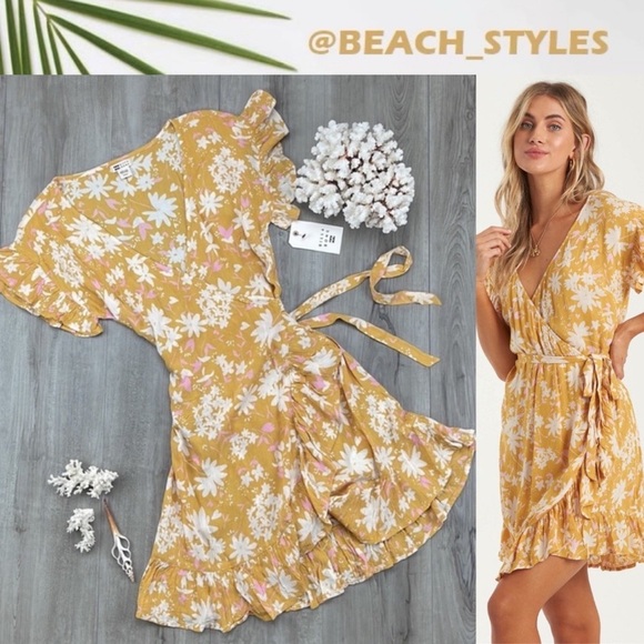 🔆BILLABONG🔆WRAP AND ROLL DRESS - Picture 1 of 14